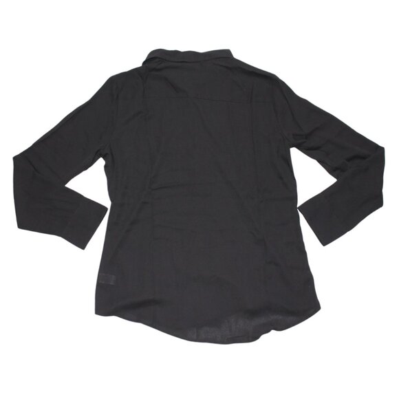 Express Women's Long Sleeve Button-up Black Shirt NWT Size M - Picture 3 of 4